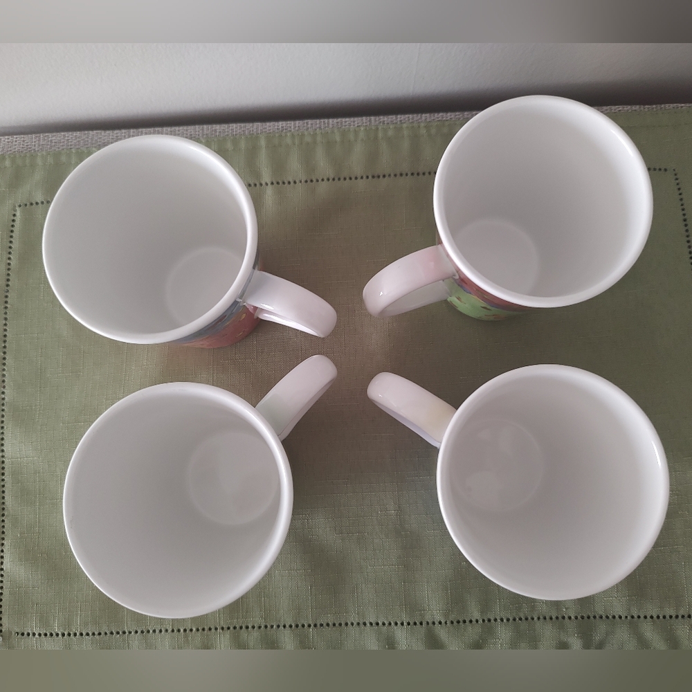 Set of 4 Colorful Mugs By Sango - Picture 4 of 5